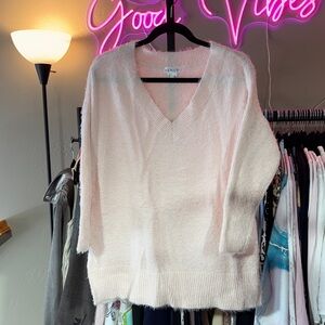VENUS Soft Blush V-Neck Sweater